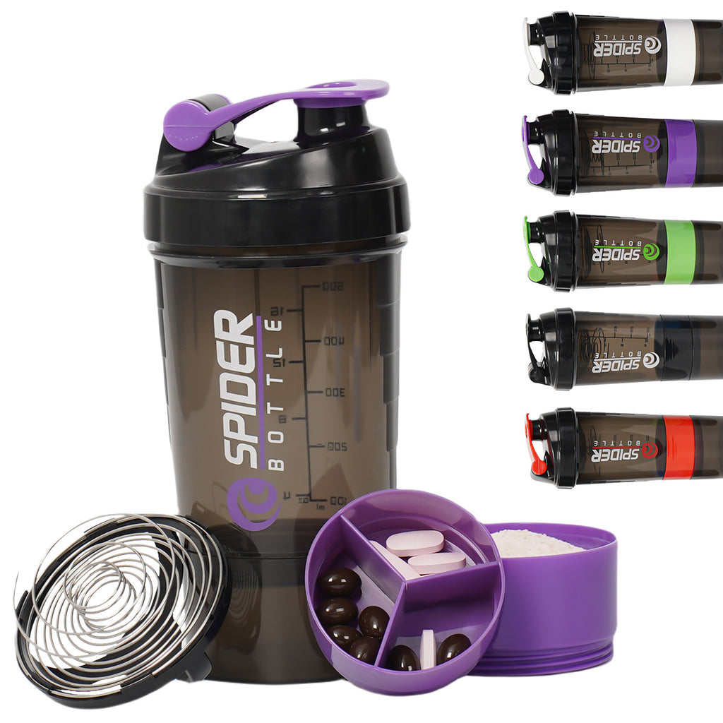 Shaker Bottle with Dividers for Protein and Sports Drinks