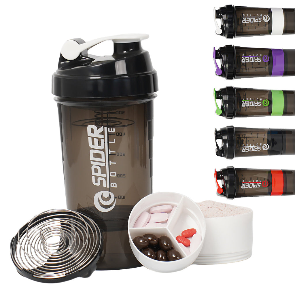 Shaker Bottle with Dividers for Protein and Sports Drinks