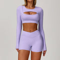 Women's Contrast Color Yoga Suit Set